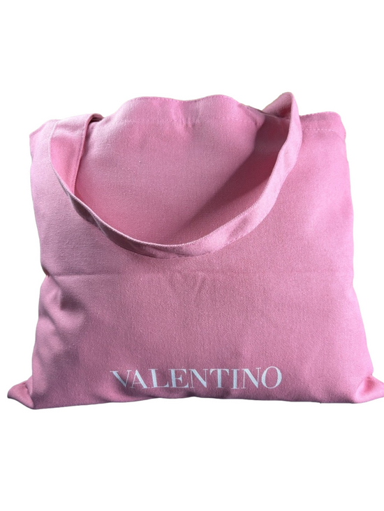 Valentino Handbags - Valentino Garavani Pink Canvas Tote Bag Large Logo Shopper Reusable Luxury NWOT